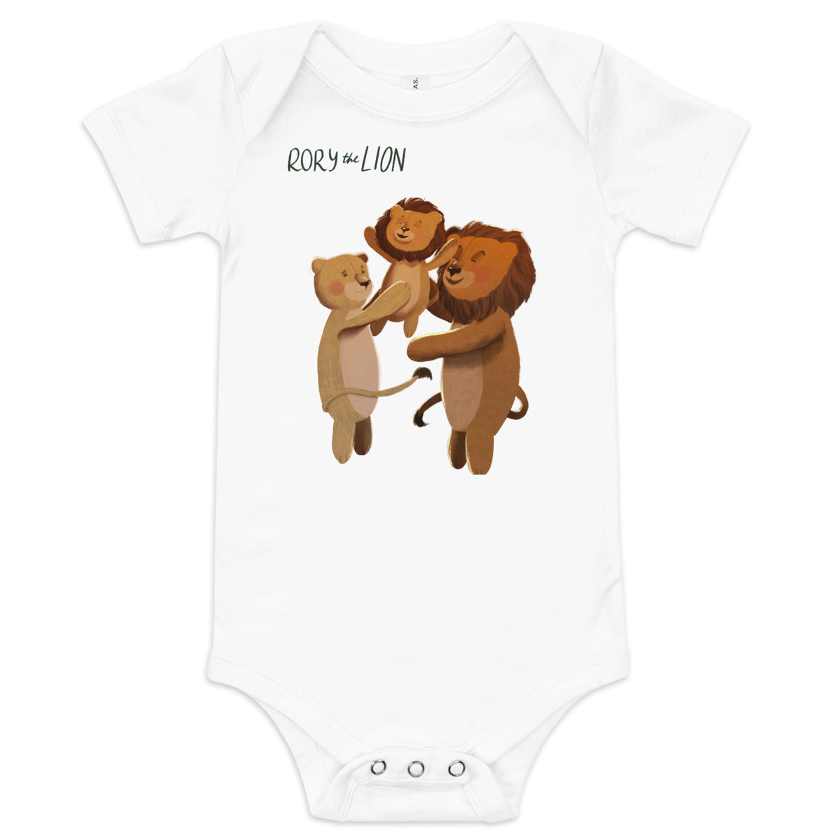 Baby short sleeve one piece: Rory the Lion